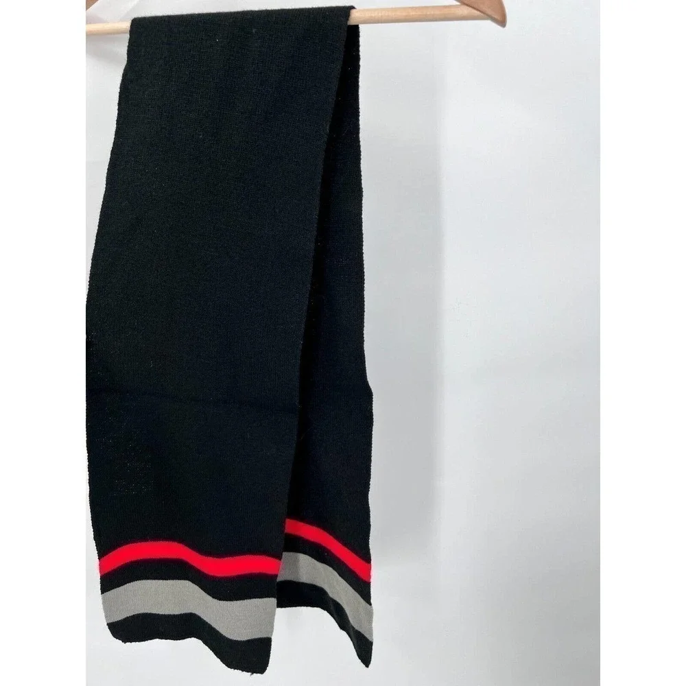 Nintendo Super Mario Bros 2019 Black Striped Polyester Scarf 26